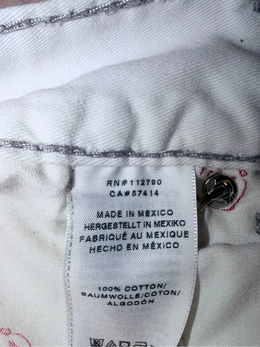 True Religion*Ultra Rare*Cutoffs w/Flaps & Big T Stitching in Boi White/Grey 36